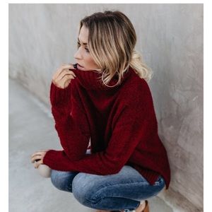 NWOT- Vici Collection Burgundy Henry Sweater